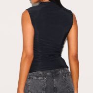 e7790bee7f408c9027c37a680249c199afd30880_CNM2681_2_tall_black_double_layer_slinky_ruched_long_top