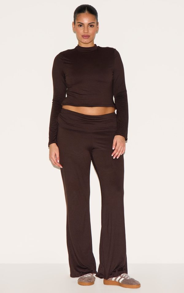 e7ae3fbeddf66be24fbd8d476b51529a367b65fc_CNM0819_1_plus_chocolate_foldover_soft_touch_trousers