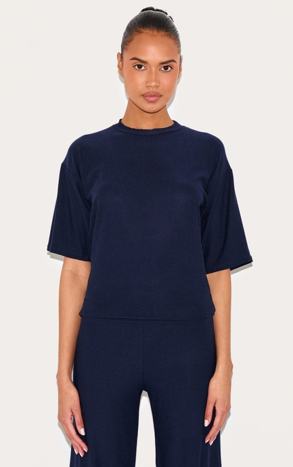 e82496532e8e4edbe981188e44304a11c120df36_CNM2141_1_navy_soft_touch_ruched_oversized_short_sleeve_t_shirt