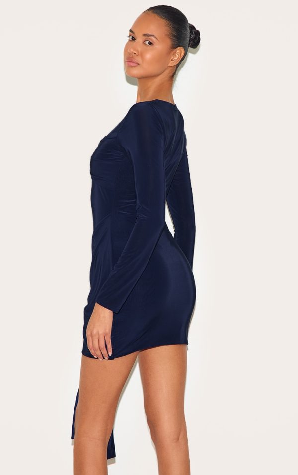 e839f5060969a684dbb27902c606668df7d1a626_CNM7230_3_navy_slinky_long_sleeve_wrap_bust_twist_detail_mini_dress-1