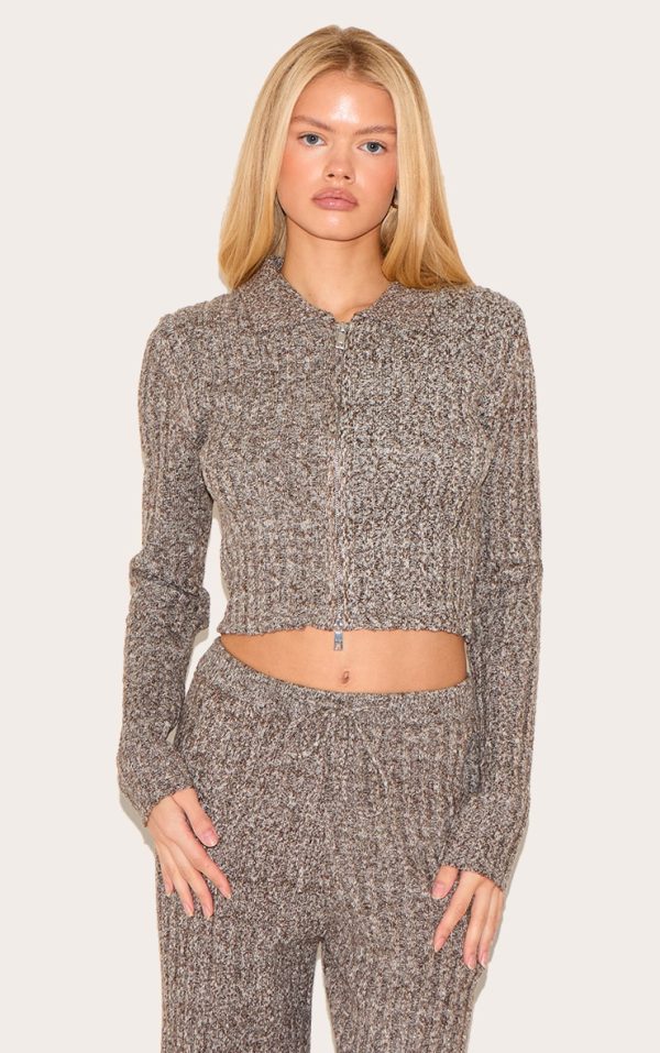 e975fd19d5fa830103d0b93e7e54e502bce1663e_CNL3285_1_chocolate_marl_knitted_dipped_hem_cropped_zip_up_top
