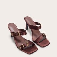 eb562a6fe01d20fbb622020c61d5c44b0452fecd_CNJ8294_2_chocolate_satin_wide_fit_square_toe_buckle_strap_high_stiletto_heeled_mules