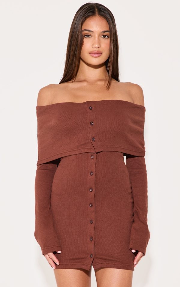 eba4e0818f494a4337cda7320151580e8d628bd9_CNM3165_1_chocolate_rib_fold_over_bardot_button_mini_dress-1