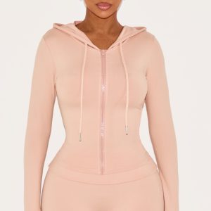 Shape Blush Sculpted Zip Through Hoodie