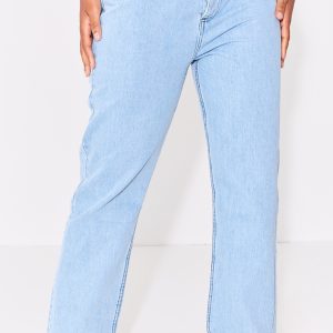 PRETTYLITTLETHING Shape Vintage V Front Waistband Straight Leg Jeans