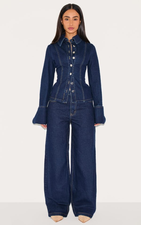 ee3156ae8d3130bef0d56c1281f2d55856936cc1_CNJ8004_3_petite_indigo_blue_wash_long_sleeve_fitted_denim_shirt
