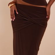 eee116e985ccc9bc9c0995e03b29b9747fc43993_CNM9238_4_chocolate_double_layered_slinky_twist_drape_maxi_skirt