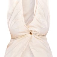 eef1d87e302c630c8967e4664acb688293b13cd7_CNM6304_5_shape_cream_linen_plunge_front_ruched_gold_hammered_button_waistcoat