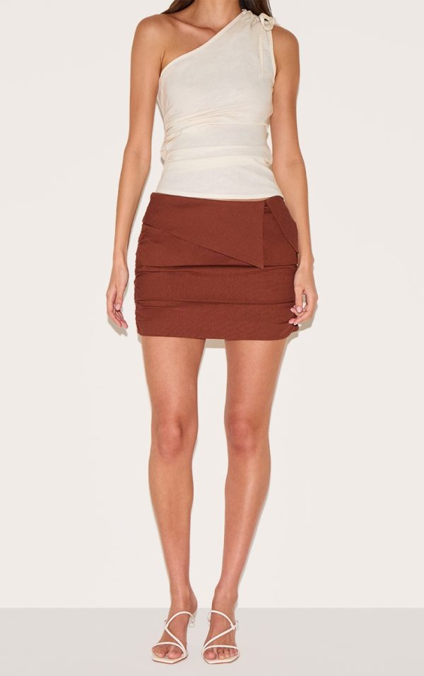 f08f25187132df06d41b8f1d047698e65a19fdd8_CNM4240_2_chocolate_linen_blend_foldover_ruched_mini_skirt