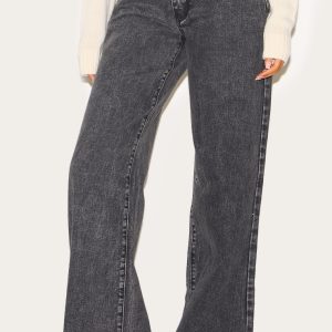 Tall Washed Grey Low Rise Boyfriend Jeans