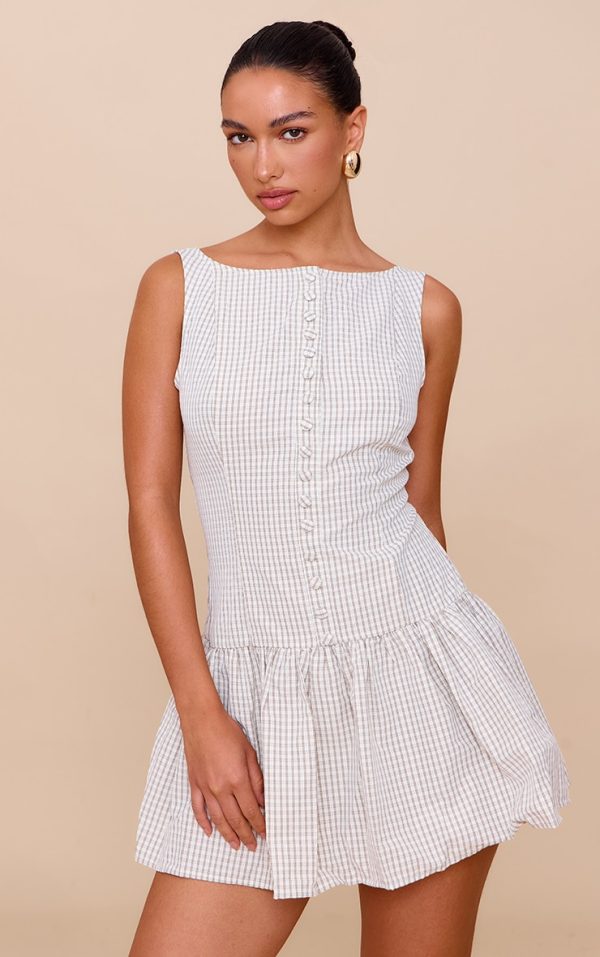f155ee41a41353de9914fdf253607846e76a94d8_CNM1544_1_taupe_checked_scoop_back_button_down_shift_dress