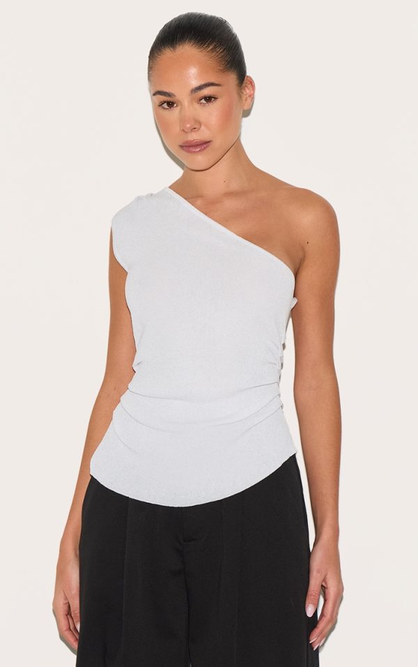 f26ce5eea14ad3fbff646420be258b13ce69d15a_CNL7740_1_white_fine_knit_one_shoulder_ruched_side_top