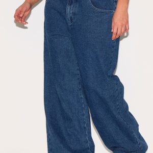 Plus Indigo Straight Leg Denim Jeans