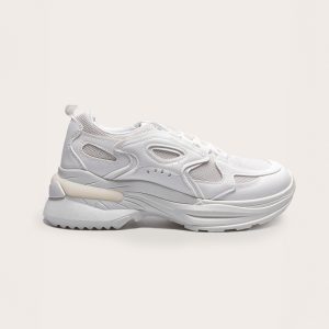 White Contrast Mesh Trainers
