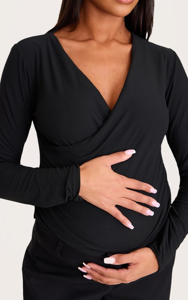f37beafe5317dcd490692da6f2947740bb362228_CNM2875_4_maternity_black_soft_touch_ruched_long_sleeve_longline_top