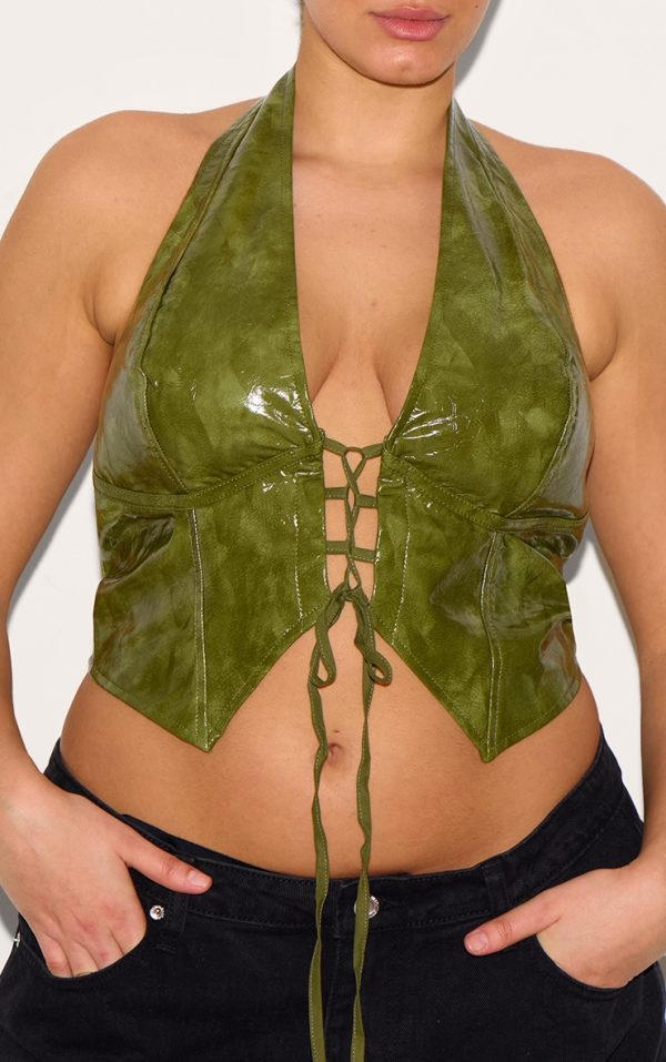 f3c35853479a631fadef8ee1a0b8798e2001e85c_CNL8702_4_plus_washed_olive_faux_leather_lace_up_plunge_halterneck_top