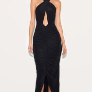 f3ea2d7aa3edd669489ce5b3c2ce4d9df7ec5b00_CNM8001_1_black_double_layered_cut_out_ruched_maxi_dress