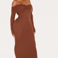 f408632af9a8f42349d95ba9d97b8554c2b74ad6_CNM2939_3_shape_chocolate_brushed_rib_ruched_fold_over_bardot_maxi_dress