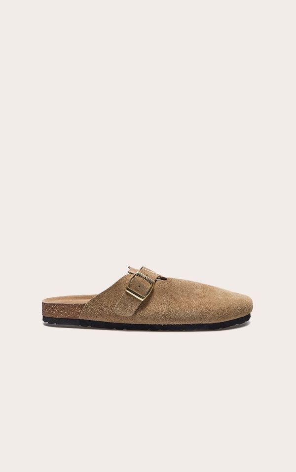 f5c24efb248e4eb045ddd104166224d186a7d1b3_CNL1974_1_taupe_real_suede_leather_round_toe_buckle_slip_on_clog