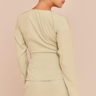 f67492d253b30da0d8dcb15e8dd7b0740b929267_CNM7000_2_petite_soft_olive_collarless_hook_and_eye_cinched_waist_long_top
