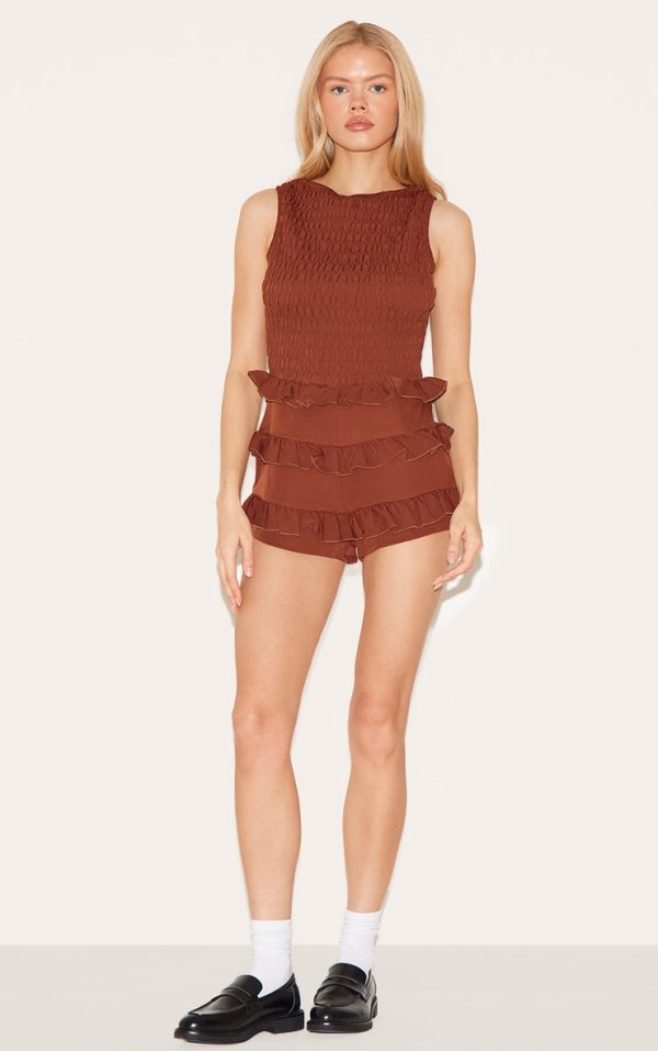 f69bf7efddb4e88caf0f0ba107911c0301f4d539_CNL9248_3_chocolate_woven_shirred_boat_neck_playsuit