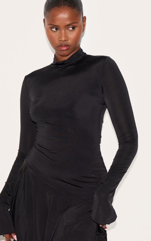 f6a04272553bc77905f7a15538251ca0ab148a8e_CNM2977_4_black_slinky_long_sleeve_asymmetric_hem_shift_dress