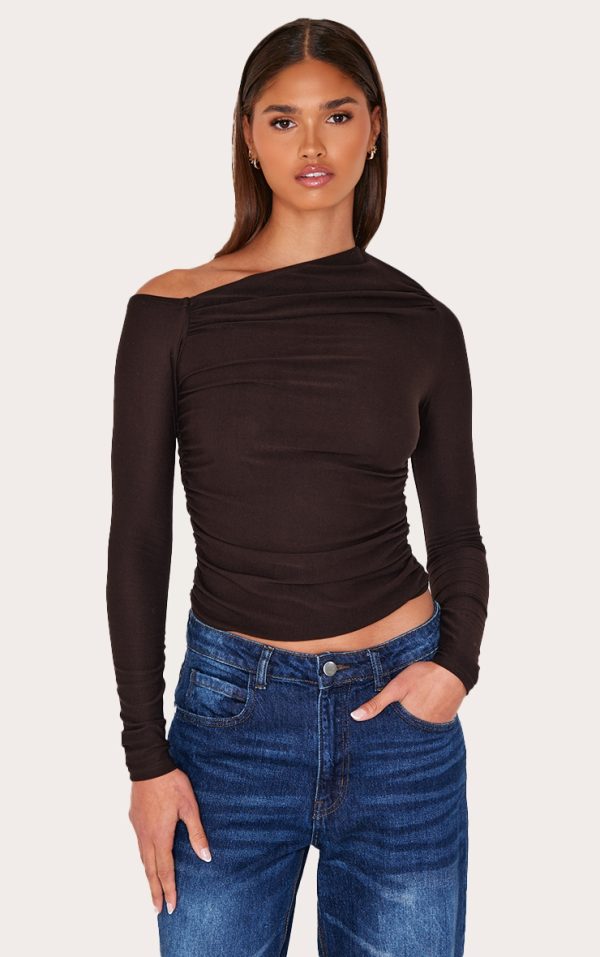 f6ad412587cd76e2dd1e43559ae1979354e48c2d_CNL8980_1_chocolate_soft_touch_asymmetric_detail_long_sleeve_top
