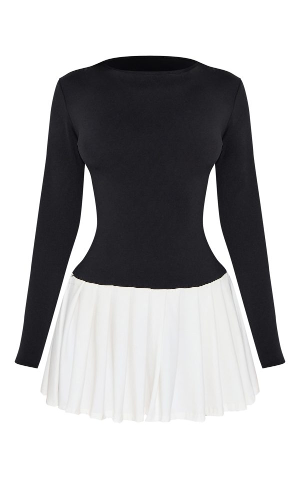 f6c8fc32c7cdce77c79dd4b7e3df61b4e6fd617b_CNK8257_5_petite_black_slinky_contrast_pleat_detail_long_sleeve_mini_dress
