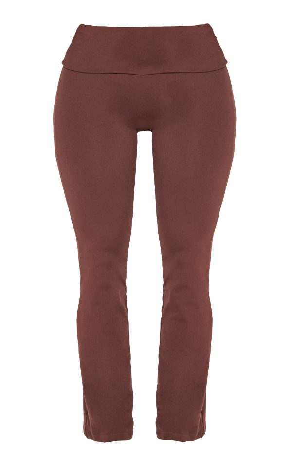 f6d0f2ac50ec5450ea68c8b75e018e1db2997c84_CNK4936_5_shape_brown_stretch_sculpted_foldover_waist_flare_trousers