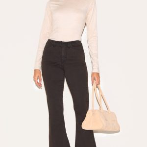 Dark Chocolate Low Rise Invisible Waistband Stretch Flares