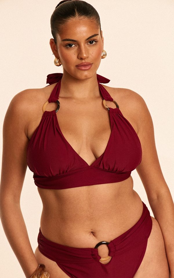 f8861a474668f01672fce2ef006a9eba838bbcd2_CNM3330_1_plus_burgundy_o_ring_detail_ruched_triangle_bikini_top