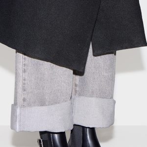 Black PU Round Toe Chunky Sole Ankle Boot