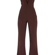 f8b355d239796e99e4e50e8f7571f94cd1c5acc5_CNM3119_5_dark_chocolate_stretch_woven_collared_gold_trim_straight_leg_jumpsuit