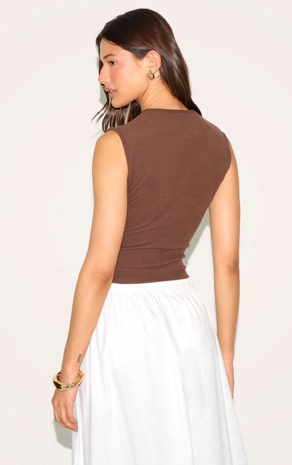 f8fe87cdab983cd9bb0d091e5898ff168cffca6a_CNM8507_2_chocolate_soft_touch_rib_button_down_sleeveless_long_top