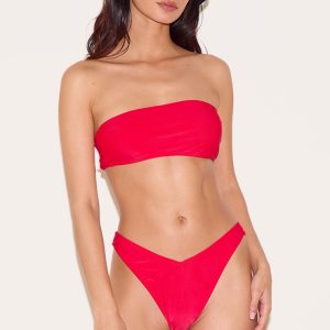 Red Mix & Match V Front Bikini Bottoms