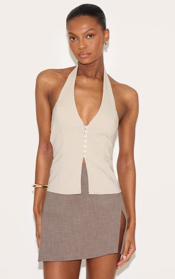 fa147d9184ef3ac4e8d30fa97bd8fc0bd0a33d17_CNM9061_1_clay_bengaline_button_up_halterneck_long_top
