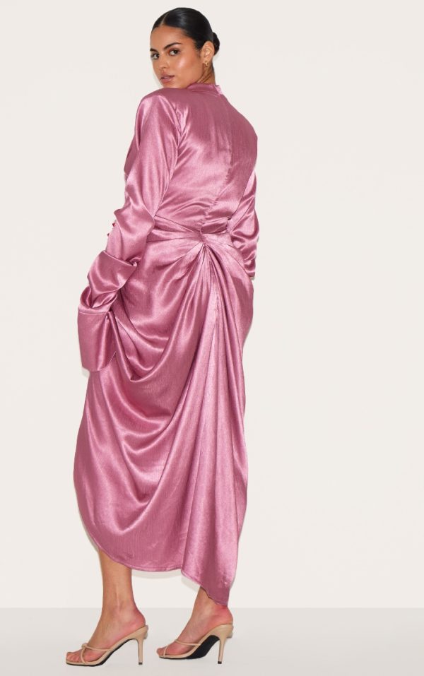 fa44ef73d0ba11eb56fdd26bf043f7603cc82179_CNM0378_2_plus_deep_rose_high_neck_ruching_detail_satin_midi_dress