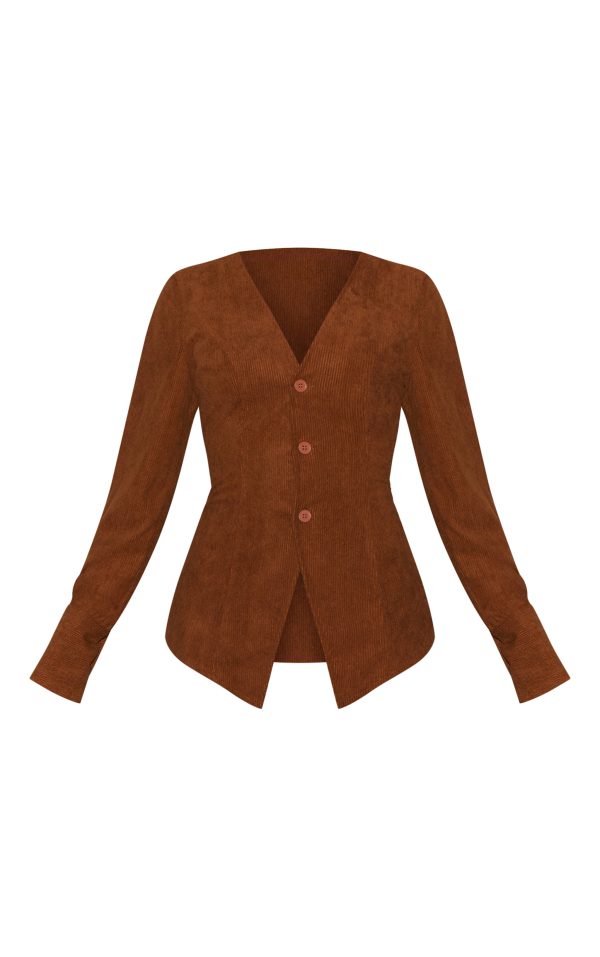fa82a747e6a4883e4b4ad12252e90527bb02d47f_CNL6341_5_tan_corduroy_plunge_fitted_blouse