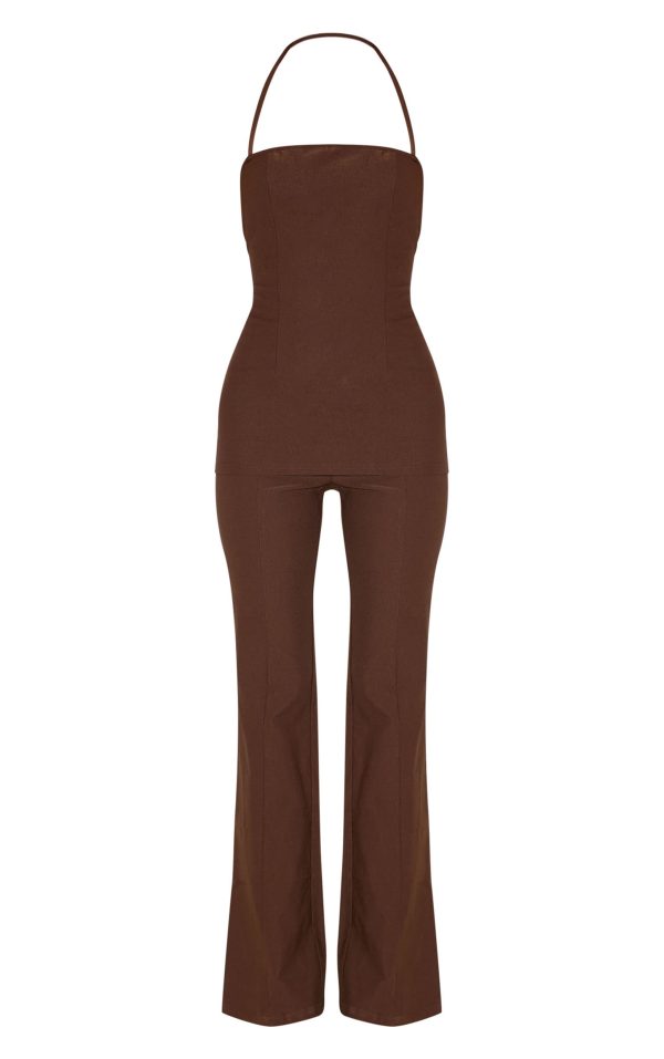 fadfbea5bb086ab87bb091ccd302f2a5aa46e0b6_CNL7236_5_chocolate_woven_thin_halter_overlay_detail_jumpsuit