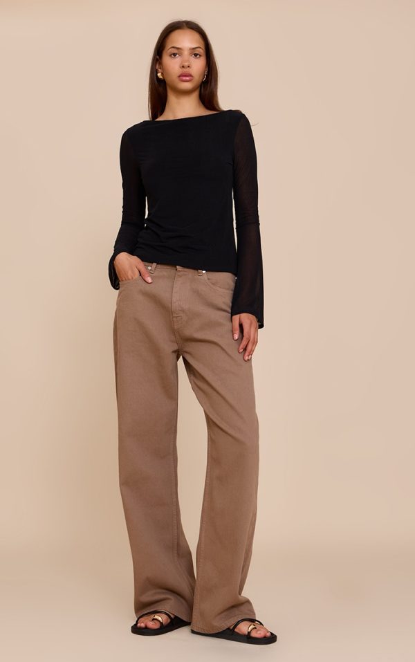 fb2af987e98a2dbbc97142767c08102d9c8bbfa1_CNN0205_3_black_stretch_chiffon_loose_fit_flared_long_sleeve_top