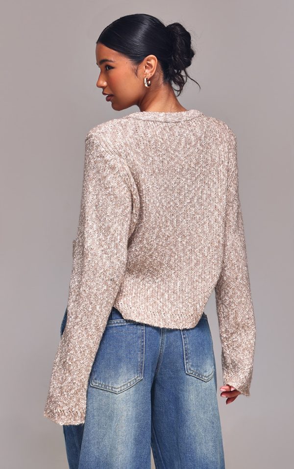fb2fe27ef1040de2cf25a70e3f6d90db3d06d803_CNJ1284_2_mocha_marl_textured_bobble_knit_button_up_pocket_detail_cardigan