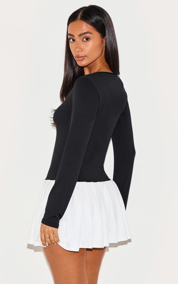 fbd21d8582ea9a3c5b72b1cda96de0e2dd0bb05f_CNK8257_2_petite_black_slinky_contrast_pleat_detail_long_sleeve_mini_dress