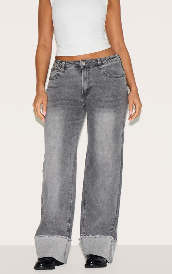 fe18e315142df8da6240de5a5878e303a6718af6_CNM1004_2_shape_grey_stretch_denim_highwaisted_distressed_turn_up_hem_jeans
