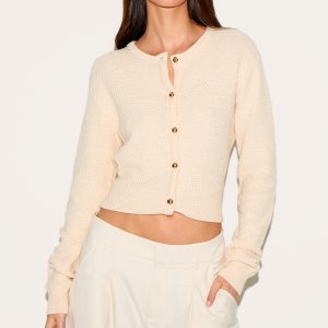Cream Knitted Cardigan