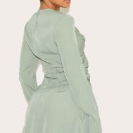 fe8492c6d376f409724bf4d8439fe4af580d56aa_CNM1371_2_shape_olive_woven_tailored_square_neck_ruched_side_flippy_mini_dress