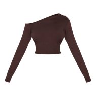 feec2f06ad1b843528ca1b4a80417d7434ec5096_CNM2406_5_chocolate_cotton_asymmetric_fitted_long_sleeve_top
